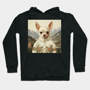 Vintage White Chihuahua Hoodie